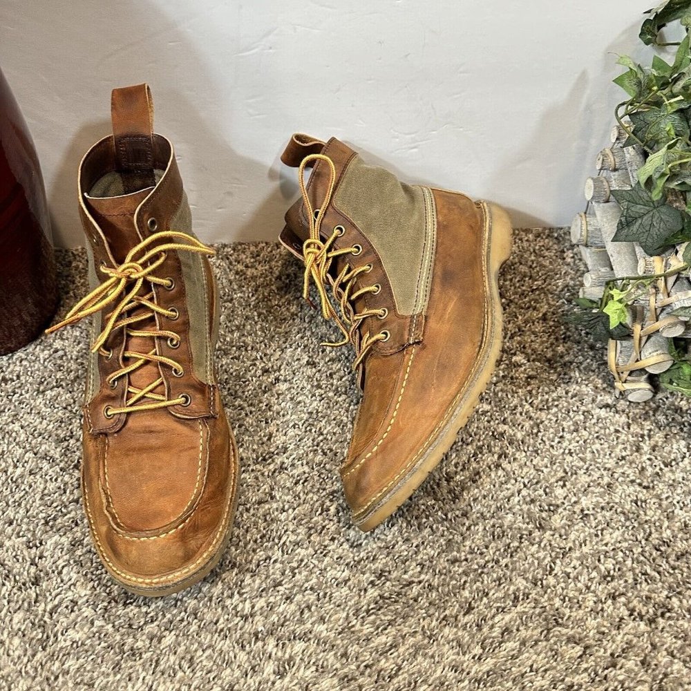 Red Wing Heritage 3335 Weekender Canvas Moc Leather Boots Made USA 11.5 D Vibram